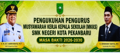Pengukuhan pengurus MKKS SMK Negeri Kota Pekanbaru Masa Bakti 2026&ndash;2030